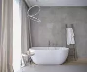 bathroom next to the bedroom
