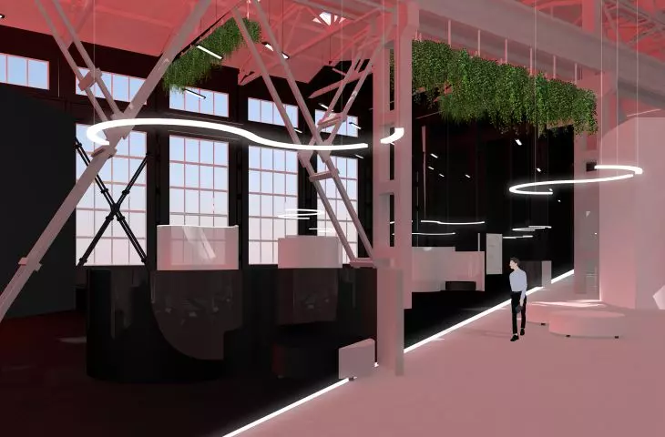 Interior of the exhibition hall