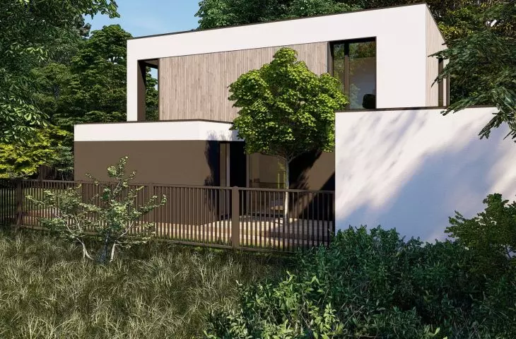 The project also includes an atrium