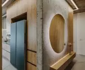 view of the hallway and kitchen