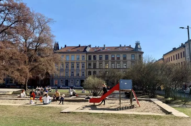 Grünerløkka - an example of an old playground still in use