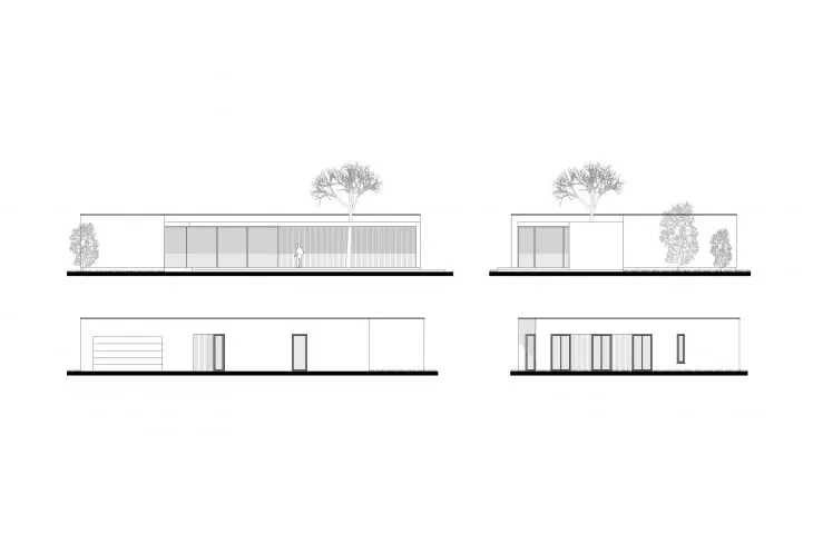 One-storey house in Konin, elevations