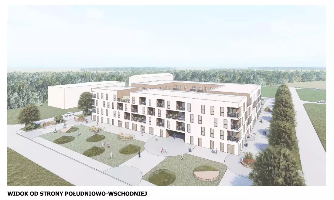 Co-living
w Opolu, widok od strony południowo-wschodniej