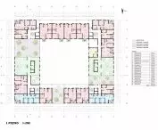 Floor plan of the 1st floor of a housing development in Opole