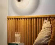 The wall lamps were made of alabaster 
