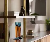 Accessories made of brass and colored glass have sentimental value for the owner 