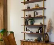 The cabinet and bookcase were made to order 