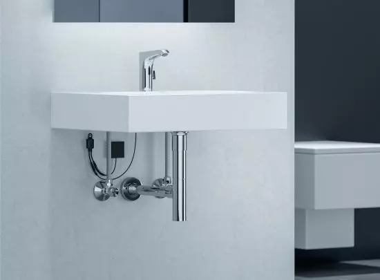 Bateria SCHELL XERIS E faucet with SCHELL SSC Bluetooth® module connected