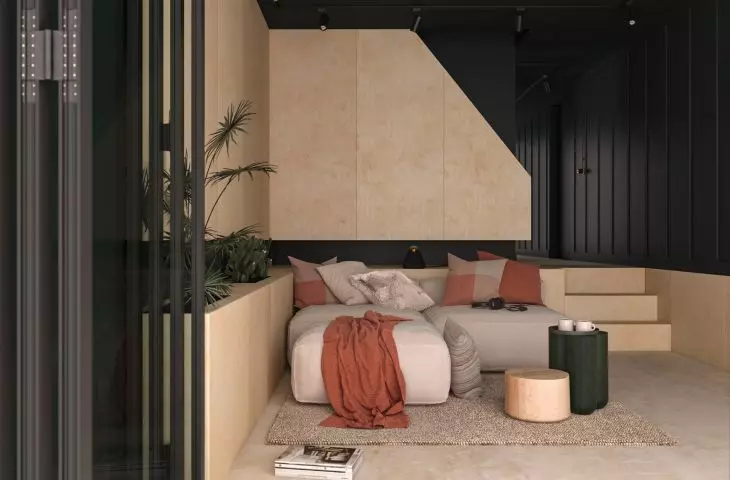 VATN holiday home, living room