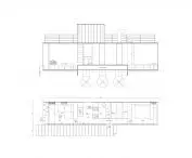 VATN summer house, cross-section and plan
