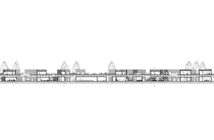Gliwice marina, cross-section