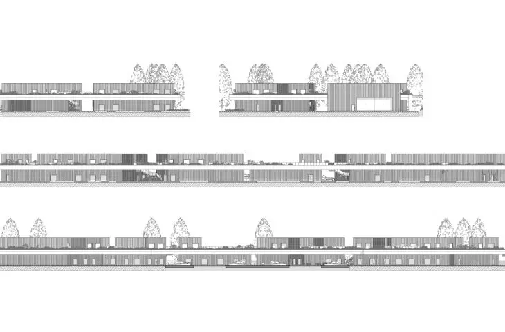 Gliwice marina, elevations