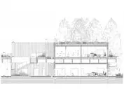 Gliwice marina, cross section of a section