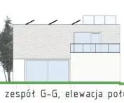 cross-section through G-G unit, southeast elevation