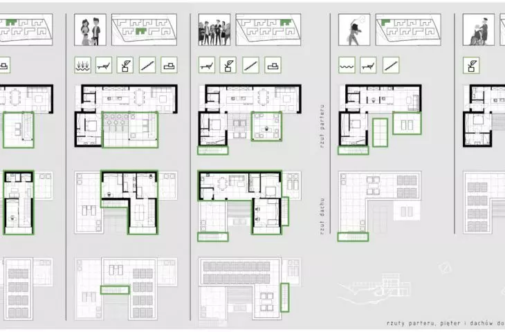 projections of exemplary houses