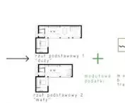 idea diagram of the house plan and modular additions