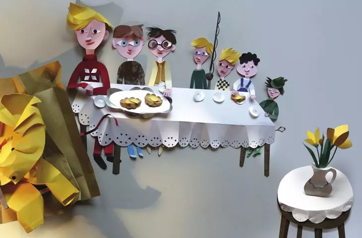 ilustracja do książki „Kuchnia pani Czereśniowej” — zebrane prace dla dzieci autorstwa Sylvii Plath, wydawnictwo „List”, 2019