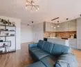 Apartment in Szczecin, open living room and kitchen