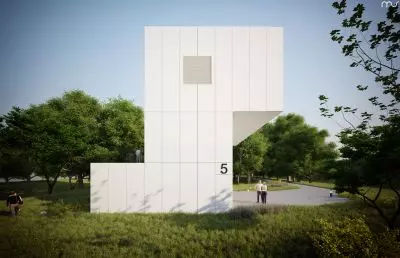 house has a shape similar to an inverted Z dom has a shape similar to an inverted Z