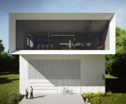 large glazing on the top floor allows you to enjoy the view of the lake