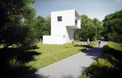 dom inspirowany formą peryskopu dom inspirowany formą peryskopu