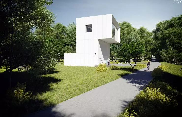 dom inspirowany formą peryskopu dom inspirowany formą peryskopu