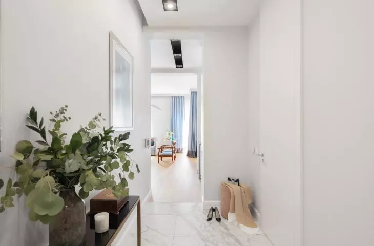 Practically the whole house is dominated by light gray 