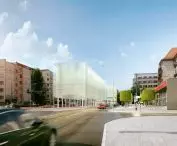 wizualizacja, widok od strony ulic Szewskiej i Kazimierza Wielkiego