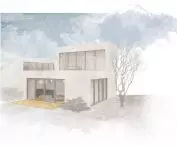 Dom prefabrykowany, wykonany z modułów