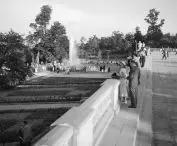 Fountain in the Central Park of Culture and Recreation in Warsaw, 1955