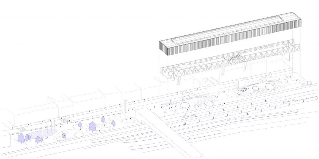 Miejskie Centrum
Kultury w Częstochowie, aksonometria