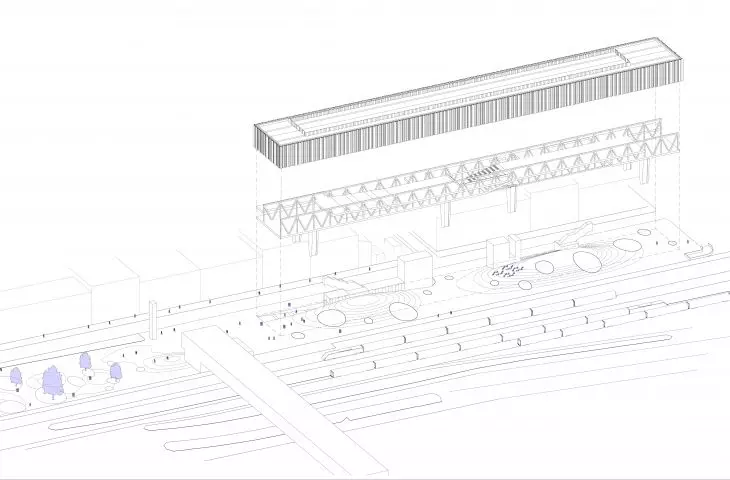 Miejskie Centrum Kultury w Częstochowie, aksonometria