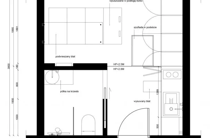 Premium student house, rzut