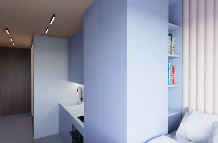 Student space 17 m², sypialnia