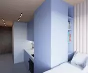 Student space 17 m², sypialnia