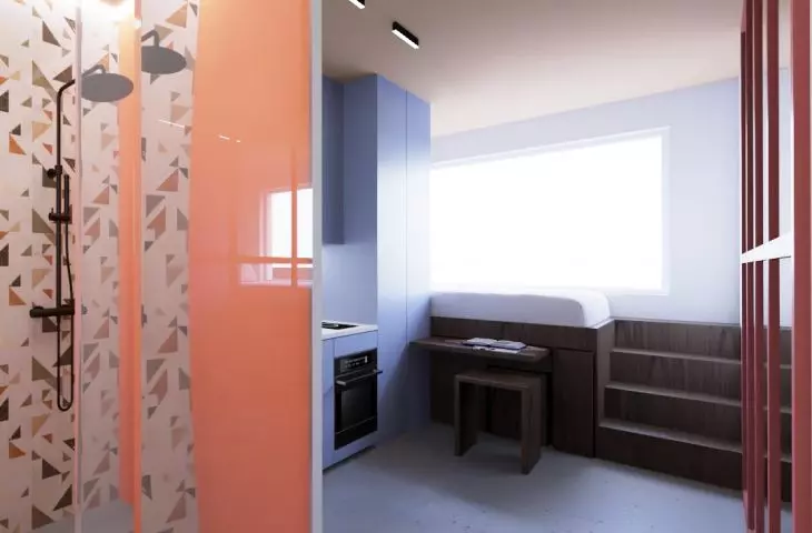 Student space 17 m², łazienka