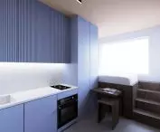 Student space 17 m², wysuwane biórko