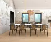 Dining room in the restored part