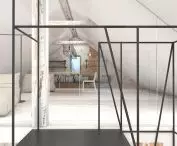 Mezzanine floor in existing restored section