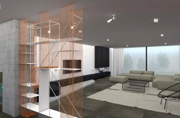 Living room in the design section