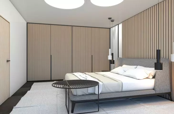 Bedroom in the new part of the building