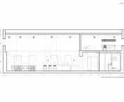 Longitudinal section, restored existing part