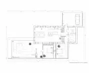 Arrangement plan of the first floor, existing and designed part