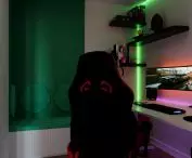 gaming room in a teenager's room