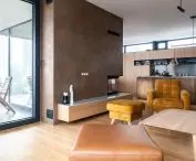 House in Slovakia, living room and kitchen