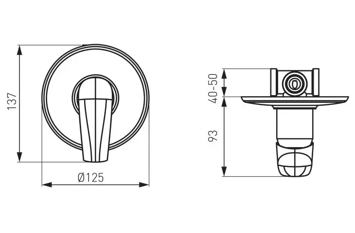 Metalia 57 concealed shower mixer