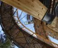The wooden part of the tower was made of larch 