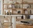 Numerous bookcases on the wall