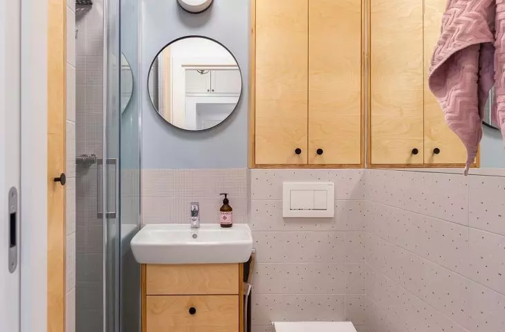 The challenge was the design of the bathroom
