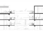 Urban village, cross-section of buildings B-B